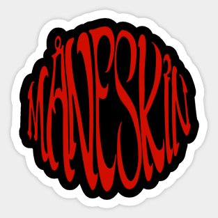 Måneskin Red Text Sticker